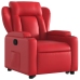 Sillón reclinable elevable cuero artificial rojo