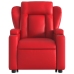 Sillón reclinable elevable cuero artificial rojo