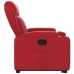 Sillón reclinable elevable cuero artificial rojo