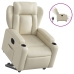 Sillón reclinable elevable eléctrico de cuero sintético crema