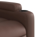 Sillón reclinable elevable eléctrico de cuero sintético marrón