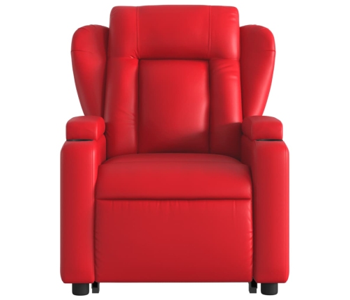 Sillón elevable eléctrico cuero artificial rojo