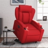 Sillón elevable eléctrico cuero artificial rojo