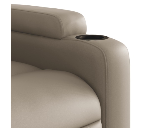 Sillón elevable eléctrico cuero artificial capuchino