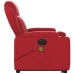 Sillón de majaje elevable eléctrico cuero artificial rojo