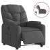 Sillón reclinable eléctrico de tela gris oscuro