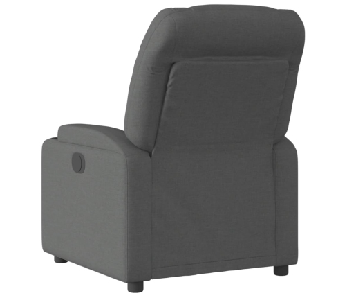 Sillón reclinable eléctrico de tela gris oscuro