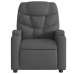 Sillón reclinable eléctrico de tela gris oscuro