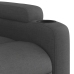 Sillón reclinable eléctrico de tela gris oscuro