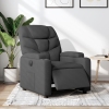 Sillón reclinable eléctrico de tela gris oscuro