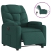 Sillón reclinable eléctrico tela verde oscuro