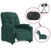 Sillón reclinable eléctrico tela verde oscuro