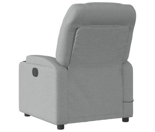 Sillón reclinable de masaje eléctrico tela gris claro