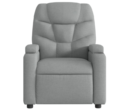 Sillón reclinable de masaje eléctrico tela gris claro