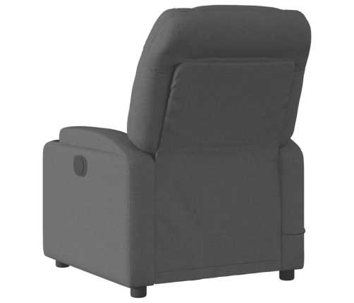 Sillón reclinable de masaje eléctrico tela gris oscuro