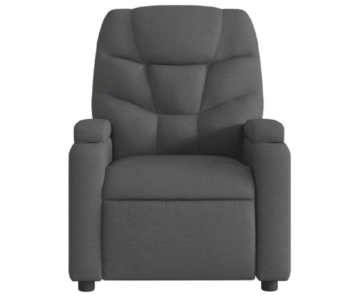 Sillón reclinable de masaje eléctrico tela gris oscuro