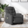 Sillón reclinable de masaje eléctrico tela gris oscuro