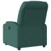 Sillón reclinable de masaje eléctrico tela verde oscuro