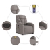 Sillón reclinable de masaje eléctrico tela gris taupe