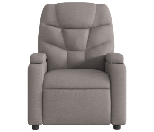 Sillón reclinable de masaje eléctrico tela gris taupe