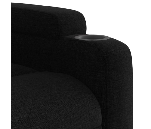 Sillón reclinable elevable tela negro