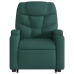 Sillón reclinable elevable tela verde oscuro