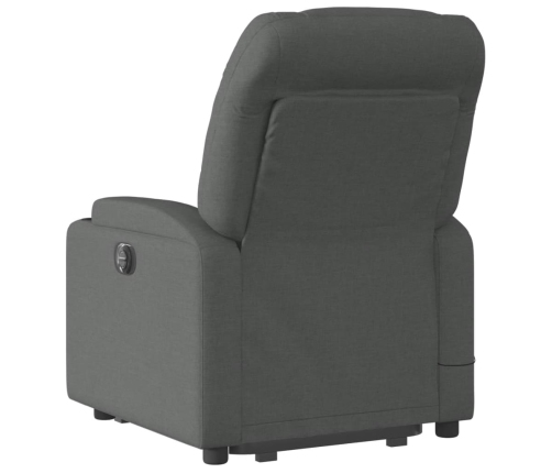 Silla de masaje reclinable de pie de tela gris oscuro