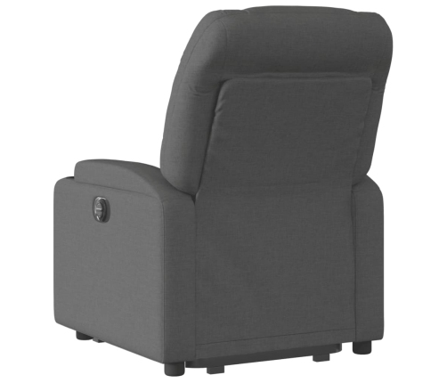 Sillón eléctrico reclinable elevable de tela gris oscuro