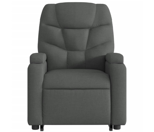 Sillón eléctrico reclinable elevable de tela gris oscuro