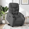 Sillón eléctrico reclinable elevable de tela gris oscuro