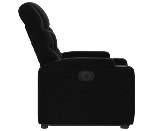 Sillón eléctrico reclinable elevable de tela negro