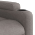 Sillón eléctrico reclinable elevable de tela gris taupe