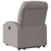 Sillón eléctrico reclinable elevable de tela gris taupe