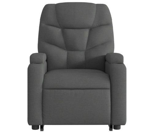 Sillón de masaje eléctrico reclinable elevable tela gris oscuro