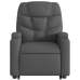 Sillón de masaje eléctrico reclinable elevable tela gris oscuro