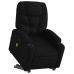 Sillón de masaje eléctrico reclinable elevable tela negro