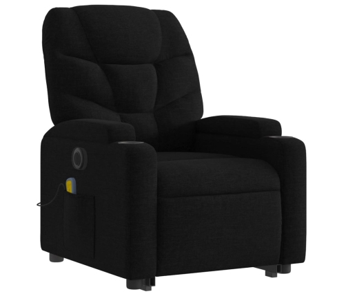 Sillón de masaje eléctrico reclinable elevable tela negro