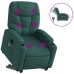 Sillón masaje eléctrico reclinable elevable tela verde oscuro