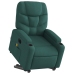 Sillón masaje eléctrico reclinable elevable tela verde oscuro