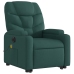 Sillón masaje eléctrico reclinable elevable tela verde oscuro