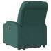 Sillón masaje eléctrico reclinable elevable tela verde oscuro