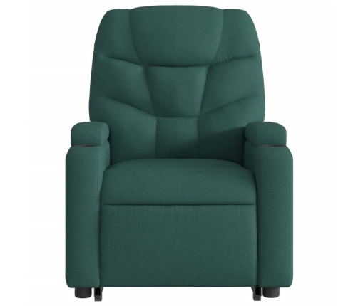 Sillón masaje eléctrico reclinable elevable tela verde oscuro