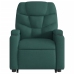 Sillón masaje eléctrico reclinable elevable tela verde oscuro