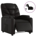 Sillón reclinable eléctrico de cuero sintético negro