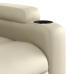 Sillón reclinable eléctrico de cuero sintético crema