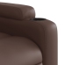 Sillón reclinable eléctrico de cuero sintético marrón