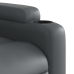 Sillón reclinable eléctrico de cuero sintético gris