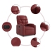 Sillón reclinable eléctrico de cuero sintético rojo tinto