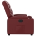 Sillón reclinable eléctrico de cuero sintético rojo tinto