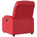 Sillón reclinable eléctrico de cuero sintético rojo